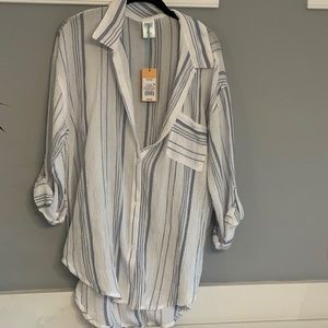 100 percent cotton long stripe top